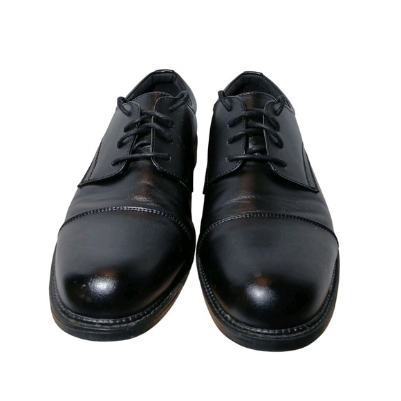 Dexter Comfort Mens Black Cap Toe Memory Foam Lace Up Oxford Dress Shoes main image 13
